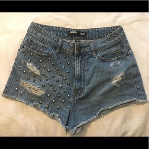 BDG studded denim shorts